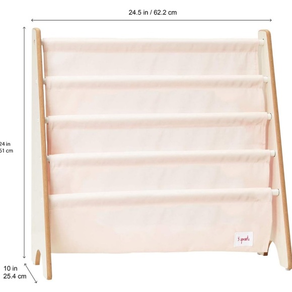 3 Sprouts Pink Elephant Book Rack - Picture 2 of 4